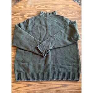 Eddie Bauer forest green quarter zip sweater size XL